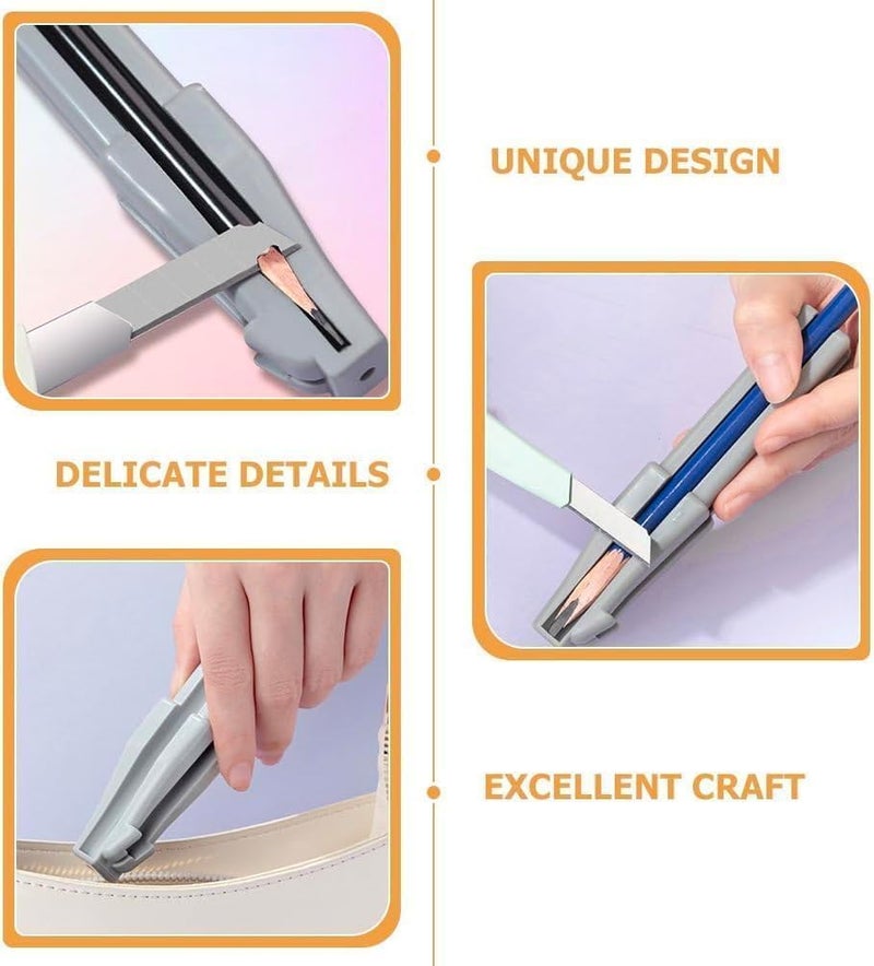 Bwexxt Gray 3 in 1 Eyebrow Pencil Sharpener, for Eyebrow Pencil Eye Pencil Sharpener, Duckbill-Shape Eyebrow Sharpener Auxiliary Tool for Waterproof Peel Off Brow Pencils for Beginners and Professional - Image 5